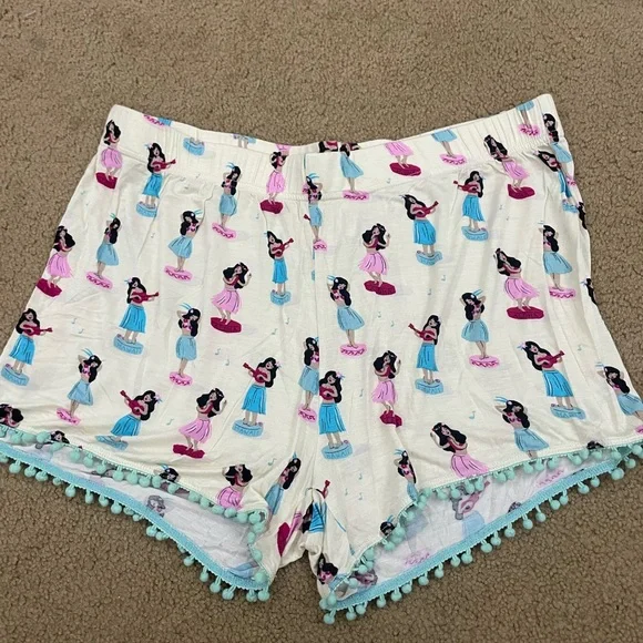 Nite nite munki munki Women's Cream Sleepwear Set with Colorful hula girl Print - Picture 7 of 7